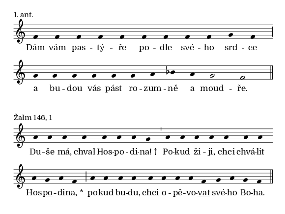 nápěv žalmu a antifony