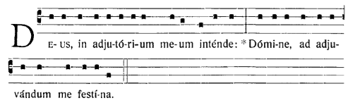 psalmodie, tonus in directum