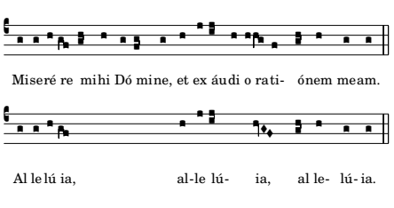 Antifona Miserere mihi Domine a podle ní utvořená alelujatická antifona
